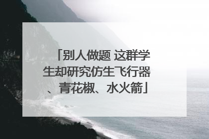 别人做题 这群学生却研究仿生飞行器、青花椒、水火箭