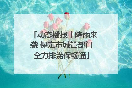 动态播报丨降雨来袭 保定市城管部门全力排涝保畅通