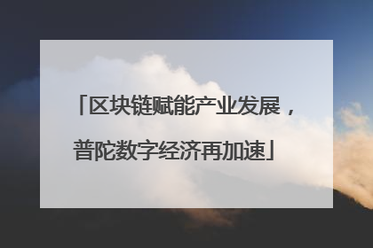 区块链赋能产业发展，普陀数字经济再加速