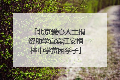 北京爱心人士捐资助学宜宾江安桐梓中学贫困学子