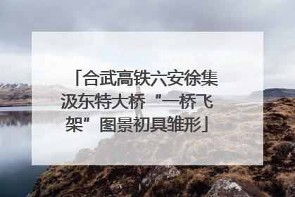 合武高铁六安徐集汲东特大桥“一桥飞架”图景初具雏形