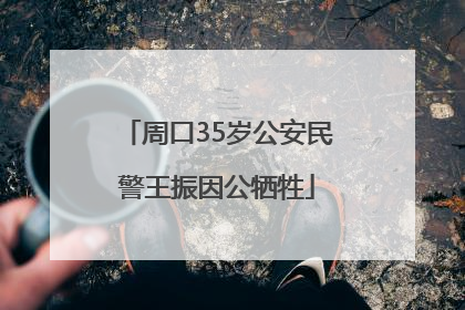 周口35岁公安民警王振因公牺牲