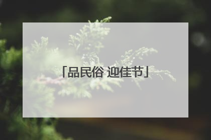 品民俗 迎佳节