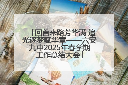 回首来路芳华满 追光逐梦赋华章——六安九中2025年春学期工作总结大会