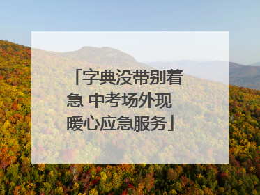 字典没带别着急 中考场外现暖心应急服务