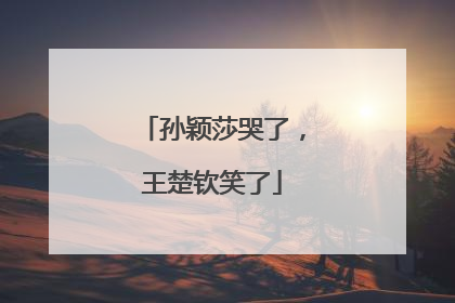 孙颖莎哭了，王楚钦笑了