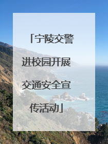 宁陵交警进校园开展交通安全宣传活动