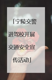 宁陵交警进驾校开展交通安全宣传活动