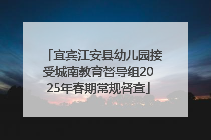 宜宾江安县幼儿园接受城南教育督导组2025年春期常规督查