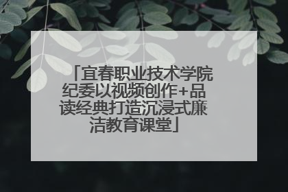 宜春职业技术学院纪委以视频创作+品读经典打造沉浸式廉洁教育课堂