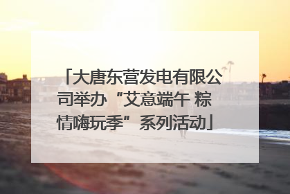 大唐东营发电有限公司举办“艾意端午 粽情嗨玩季”系列活动