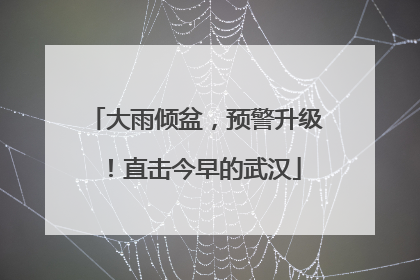 大雨倾盆，预警升级！直击今早的武汉