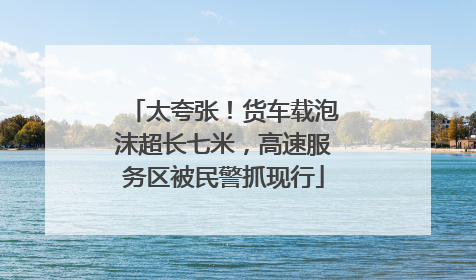 太夸张!货车载泡沫超长七米,高速服务区被民警抓现行