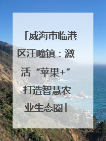 威海市临港区汪疃镇：激活“苹果+” 打造智慧农业生态圈