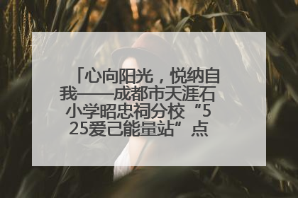 心向阳光，悦纳自我——成都市天涯石小学昭忠祠分校“525爱己能量站”点亮孩子心灵之旅