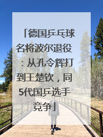 德国乒乓球名将波尔退役：从孔令辉打到王楚钦，同5代国乒选手竞争
