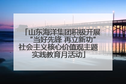 山东海洋集团积极开展“当好先锋 再立新功”社会主义核心价值观主题实践教育月活动