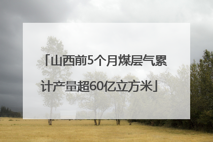 山西前5个月煤层气累计产量超60亿立方米