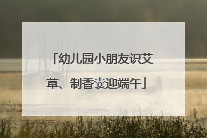 幼儿园小朋友识艾草、制香囊迎端午