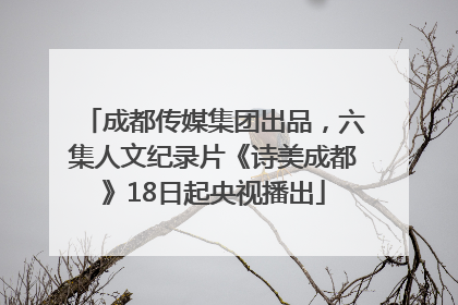 成都传媒集团出品，六集人文纪录片《诗美成都》18日起央视播出