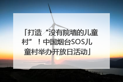 打造“没有院墙的儿童村”！中国烟台SOS儿童村举办开放日活动