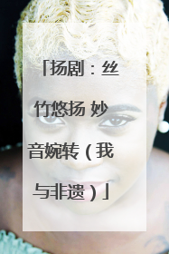 扬剧：丝竹悠扬 妙音婉转（我与非遗）