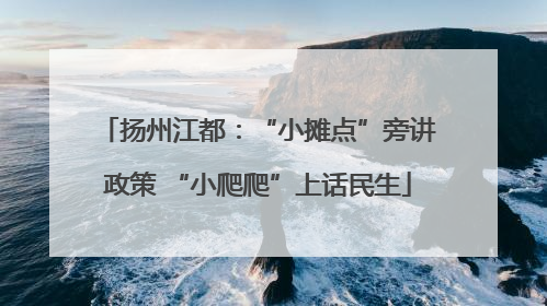 扬州江都：“小摊点”旁讲政策 “小爬爬”上话民生
