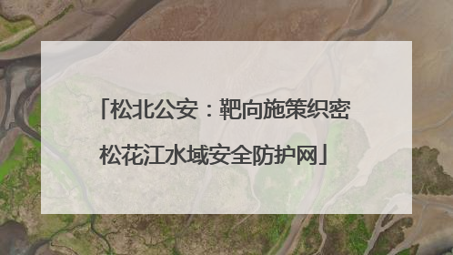 松北公安：靶向施策织密松花江水域安全防护网