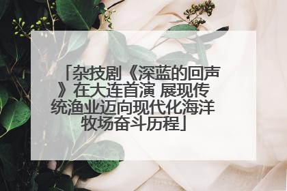 杂技剧《深蓝的回声》在大连首演 展现传统渔业迈向现代化海洋牧场奋斗历程