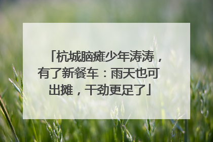 杭城脑瘫少年涛涛,有了新餐车:雨天也可出摊,干劲更足了