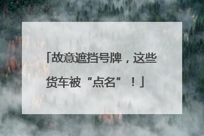 故意遮挡号牌，这些货车被“点名”！