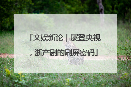 文娱新论｜屡登央视，浙产剧的刷屏密码