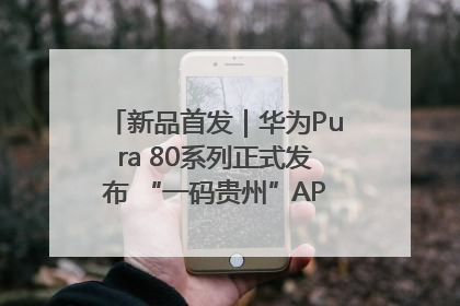 新品首发｜华为Pura 80系列正式发布 “一码贵州”APP抢先开售！