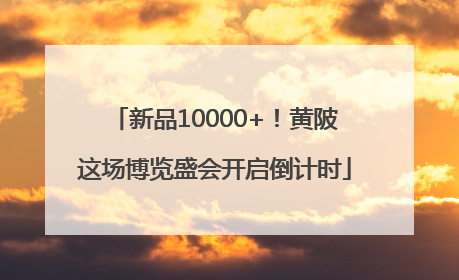 新品10000+！黄陂这场博览盛会开启倒计时
