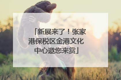 新展来了！张家港保税区金港文化中心邀您来赏