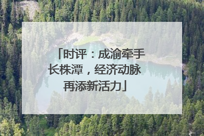 时评：成渝牵手长株潭，经济动脉再添新活力