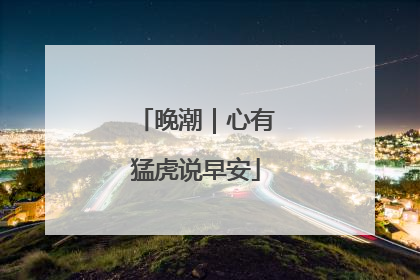 晚潮｜心有猛虎说早安