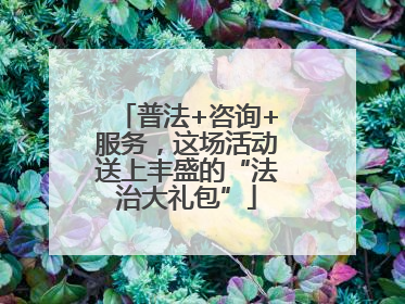 普法+咨询+服务，这场活动送上丰盛的“法治大礼包”