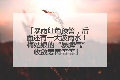 暴雨红色预警，后面还有一大波雨水！梅姑娘的“暴脾气”收敛要再等等