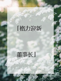 格力迎新董事长