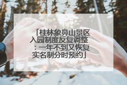 桂林象鼻山景区入园制度反复调整：一年不到又恢复实名制分时预约