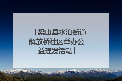 梁山县水泊街道解放桥社区举办公益理发活动