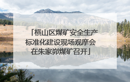 横山区煤矿安全生产标准化建设现场观摩会在朱家峁煤矿召开