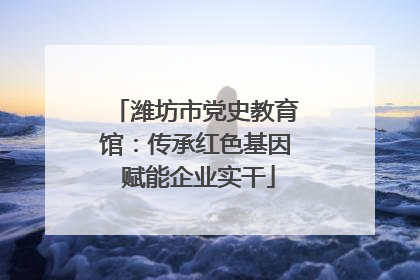 潍坊市党史教育馆：传承红色基因 赋能企业实干