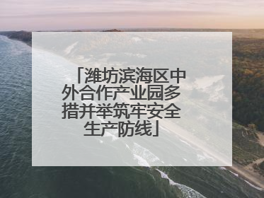 潍坊滨海区中外合作产业园多措并举筑牢安全生产防线