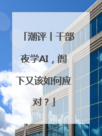 潮评丨干部夜学AI，阁下又该如何应对？