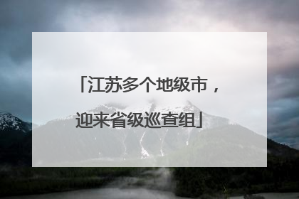 江苏多个地级市，迎来省级巡查组