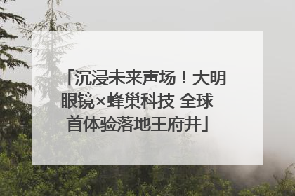 沉浸未来声场！大明眼镜×蜂巢科技 全球首体验落地王府井
