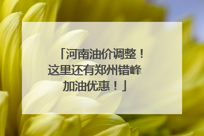 河南油价调整！这里还有郑州错峰加油优惠！
