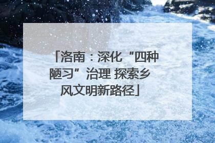 洛南：深化“四种陋习”治理 探索乡风文明新路径